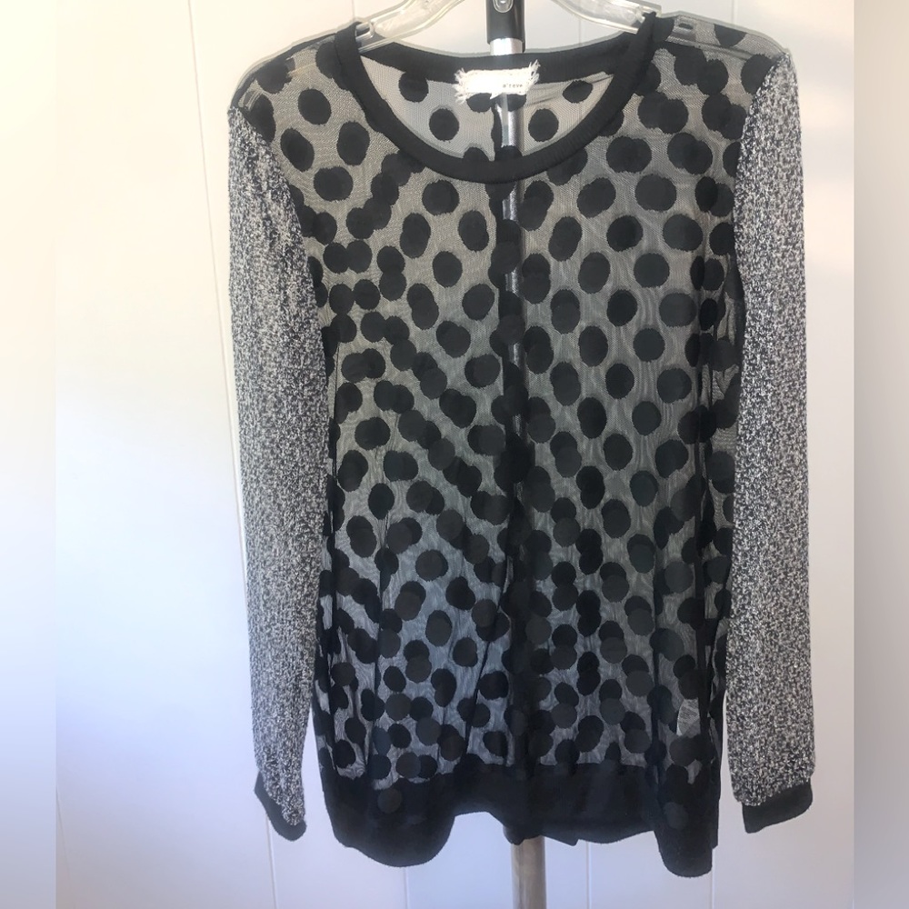 Anthropologie a'reve SMALL black sheer top